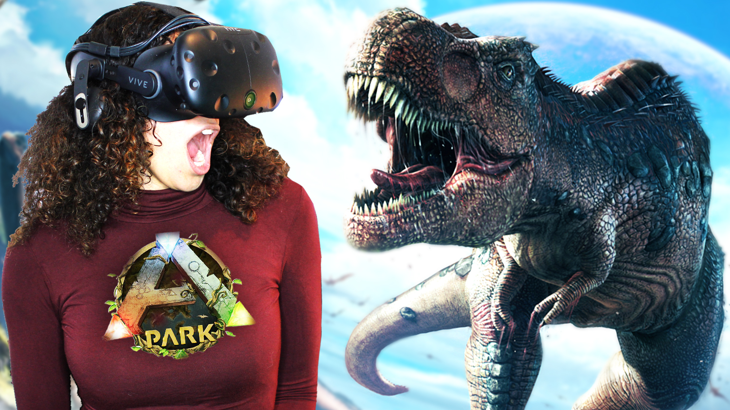 Meeting A Giganotosaurus In Virtual Reality Ark Park Vr Gameplay Part 1 Htc Vive Cas And Chary Vr